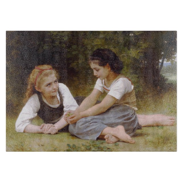 Tabla De Cortar Las amigas recogen nueces, Les Noisettes Bouguerea (Anverso)
