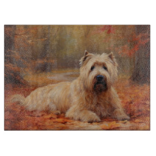 Tabla De Cortar Las hojas de Wheaten Terrier se inspiran en otoño