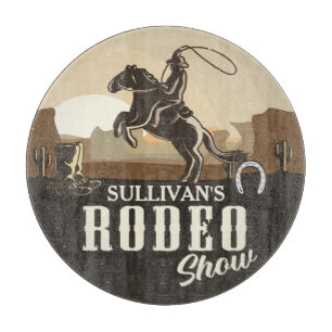 Tabla De Cortar Lasso Roping Roundup ADD NAME Western Rodeo Show