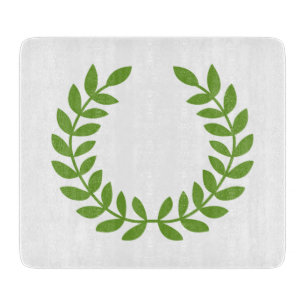 Tabla De Cortar Laurel Wreath (Símbolo griego antiguo)