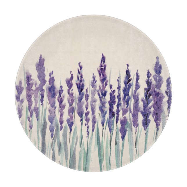 Tabla De Cortar Lavanda francesa: Ilustracion acuarela (Anverso)