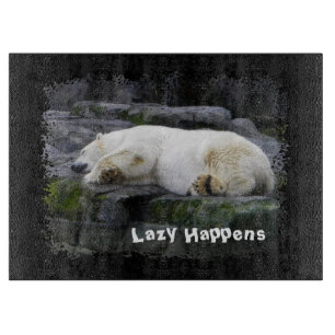 Tabla De Cortar Lazy Happens Polar Bear