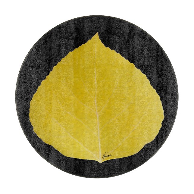 Tabla De Cortar Leaf amarillo #5 (Anverso)