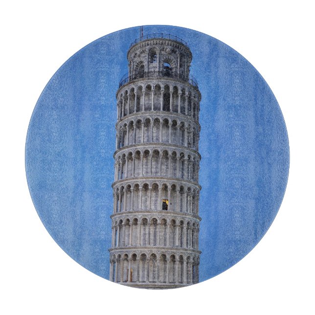 Tabla De Cortar Leaning Tower at Dusk (Anverso)