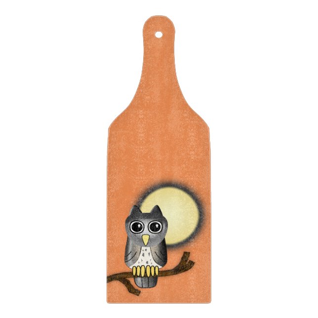 Tabla De Cortar Lechuza Halloween (Anverso)