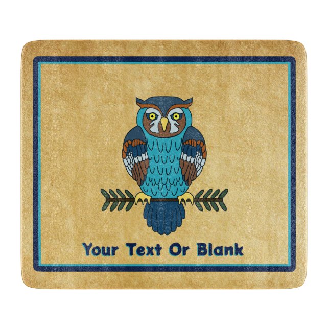 Tabla De Cortar Lechuza Nórdica de Arte Popular (Anverso)