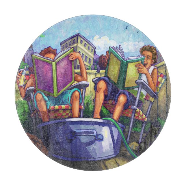 Tabla De Cortar Lectura en verano (Anverso)