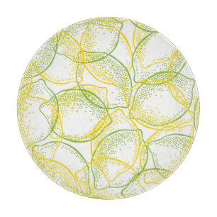 Tabla De Cortar Lemones y Limes: Patrón fresco.