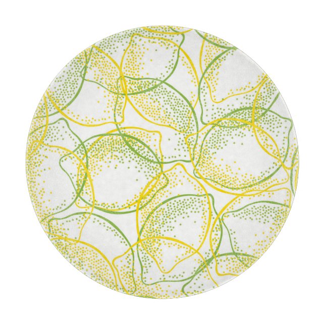 Tabla De Cortar Lemones y Limes: Patrón fresco. (Anverso)