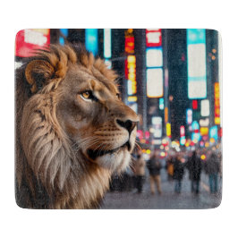 Tabla De Cortar León en Times Square