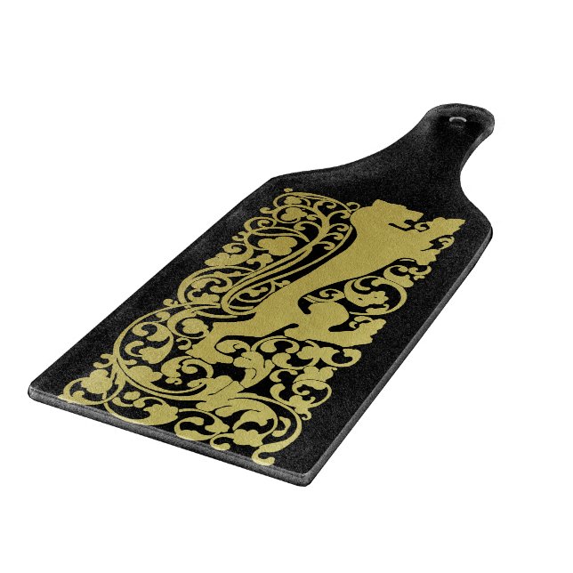 Tabla De Cortar León heráldico de Will Bradley (Borde)