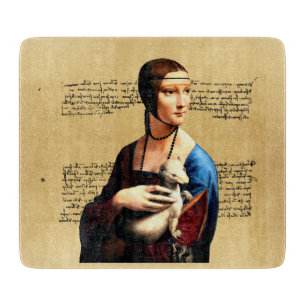 Tabla De Cortar Leonardo da Vinci Lady con Ermine