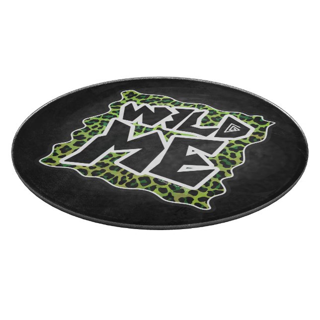 Tabla De Cortar Leopard Black and Green Print (Borde)