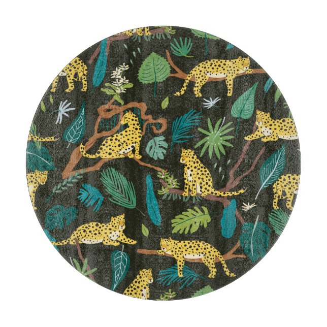 Tabla De Cortar Leopardos en la selva: Salvaje de la época (Anverso)