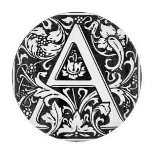 Tabla De Cortar Letra A Monograma Medieval Art Nouveau