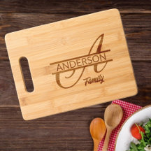 Letra de guión elegante nombre de familia monogram