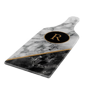 Tabla De Cortar Letra personalizado Cubierta Placa Blanco Negro Má