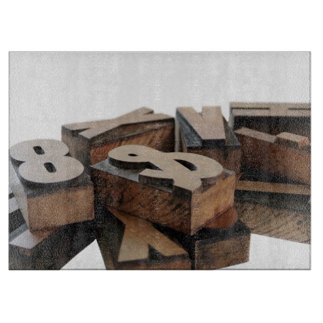 Tabla De Cortar Letras de madera (Anverso)