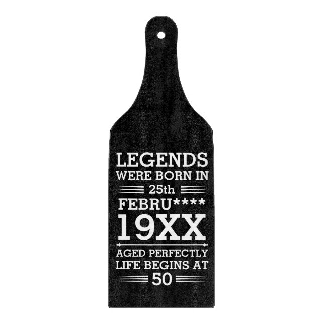 Tabla De Cortar Leyendas personalizados nacieron en la edad de mes (Anverso)