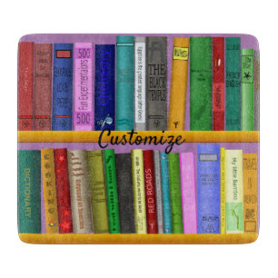 Tabla De Cortar Libros en estantes Thunder_Cove
