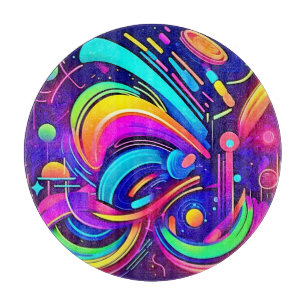 Tabla De Cortar Lienzo Cósmico: Un Universo de Color