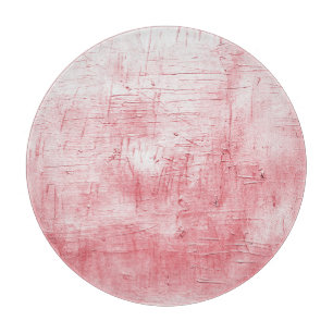 Tabla De Cortar Lienzo rojo metálico: Elegancia de pincel.