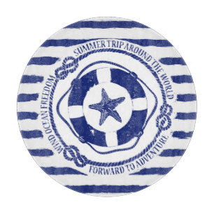 Tabla De Cortar Lifebuoy y estrellas de mar