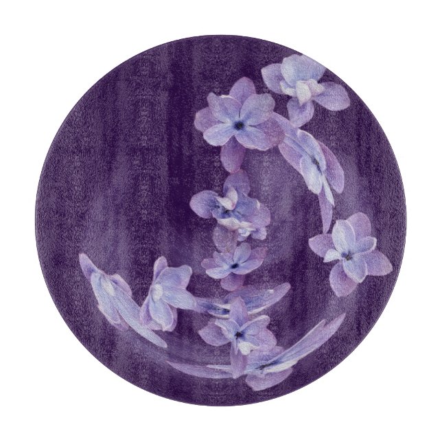Tabla De Cortar Lilac en círculo (Anverso)