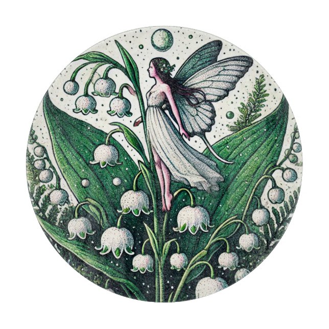 Tabla De Cortar Lily of the Valley Fairy Ilustracion Spring (Anverso)