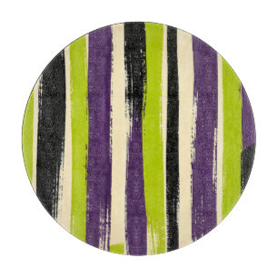 Tabla De Cortar Lima Verde Púrpura Negro Pincelada Negrita Vertica