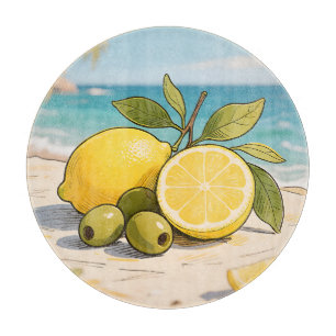 Tabla De Cortar Limon Soleado Oliva Fresco de la Costa