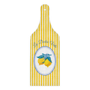 Tabla De Cortar Limones Amarillos Amalfi Estilo Mediterráneo