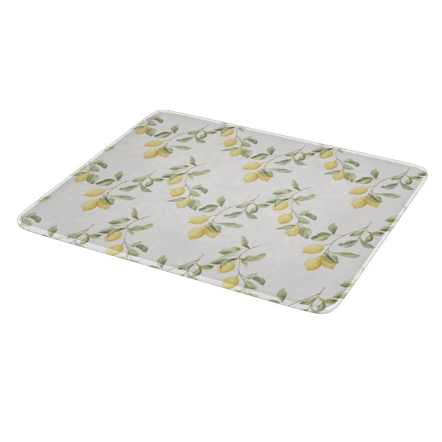 Tabla De Cortar Limones Amarillos Fruta   (Borde)