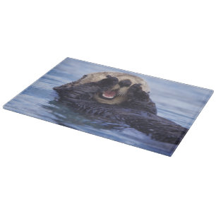 Tabla De Cortar Linda nutria marina Alaska, EE. UU.