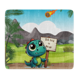 Tabla De Cortar lindo, divertido dinosaurio