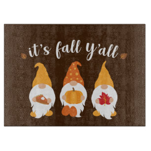 Tabla De Cortar lindo otoño gnomo estacional