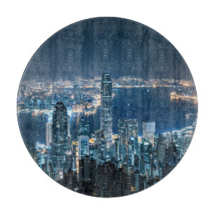 Tabla De Cortar Línea costera Isla de Hong Kong, Asia