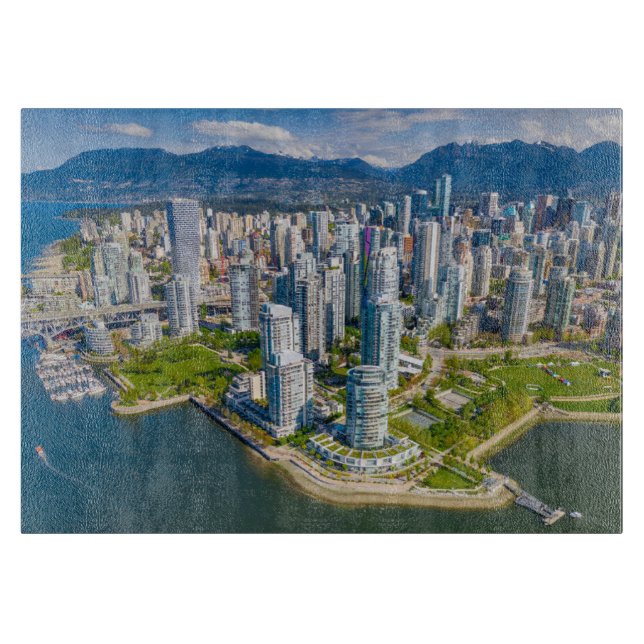Tabla De Cortar Línea costera | Vancouver, Columbia Británica, Can (Anverso)
