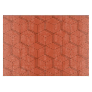 Tabla De Cortar Línea de patrón de cubo retro, dinámico, genial y