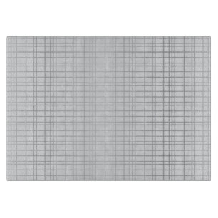 Tabla De Cortar Líneas de cuadrícula grises, modernas, sencillas,