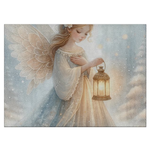 Tabla De Cortar Linterna de Ángel Invernal Celestial de Consuelo (Anverso)