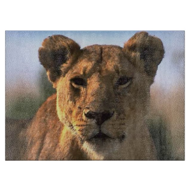 Tabla De Cortar Lioness Lion Lovers (Anverso)