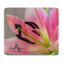 Tabla De Cortar Lirio rosa