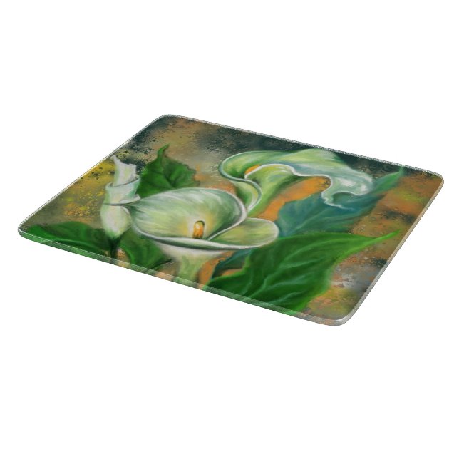 Tabla de cortar Lirios de Calla (Borde)