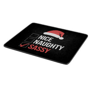 Tabla De Cortar Lista de Navidades de Nice Naughty Sassy