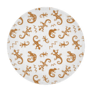 Tabla De Cortar Lizards Chameleons: Diseño de Patrones sin Marea.