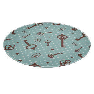 Tabla De Cortar Llaves retras de la tarjeta del día de San