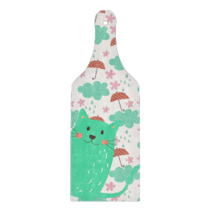 Tabla De Cortar Lluvia de gatos