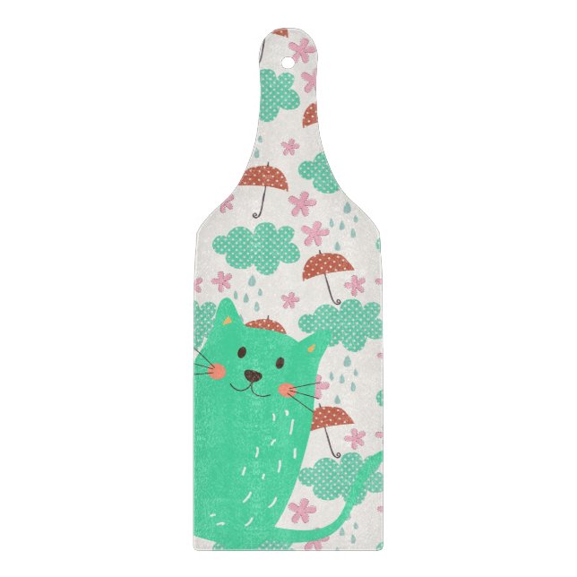 Tabla De Cortar Lluvia de gatos (Anverso)