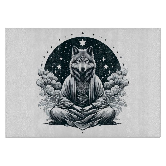 Tabla De Cortar Lobo Consciente (Anverso)